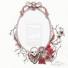 vintage frame tattoo design by likekt for wednesday addams tattoo vintage frame tattoo framed tattoo mirror tattoos