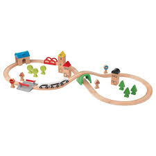 Lillabo 45 Piece Train Set With Track Ikea In 2020 Ikea Lillabo Wooden Train Set Ikea Train