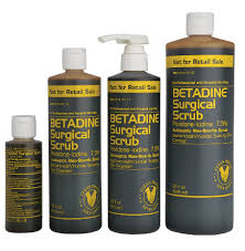 Soak a cotton ball with isopropyl alcohol. Betadine Surgical Scrub Betadine