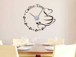 Wandtattoo Uhr Coffee Time Fur Ihre Kuche Wandtattoo Uhr Wandtattoo Wanduhr Dekoration