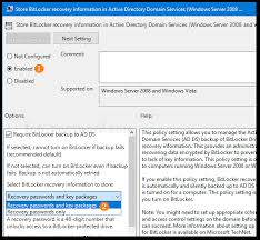 Use Gpo To Automatically Save Bitlocker Recovery Key In Active Directory Password Recovery