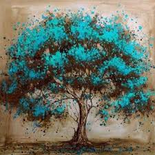 Azure Blossom Tree Art Painting Art Painting
