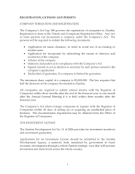 Http Www Zambia Or Jp Docs Registration 20licenses 20and 20permits Pdf