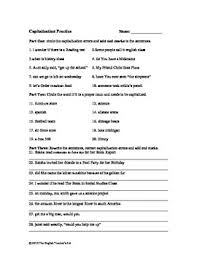 A little help with capitals. Capitalization And Punctuation Practice Worksheet And Answer Key