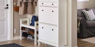 Feb 25, 2020 · this entryway console is built from two unfinished wood cabinets, which we painted a soft green. 8 Hallway Shoe Storage Ideas For A Tidy Home