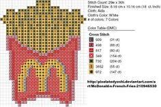 Free Cross Stitch Pattern Mcdonald S Fries By Carand88 On Deviantart Cross Stitch Freebies Cross Stitch Kitchen Cross Stitch