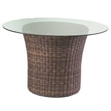 Hand set and grouted mosaic table tops finished and sealed for long lasting appearance and durability. Woodard Sonoma 48 Round Glass Top Wicker Dining Table S561601