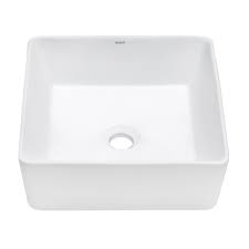 15 x 15 inch bathroom vessel sink white