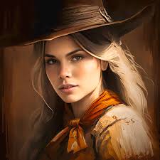 Wild West girl no.2 Painting by Draszyr R