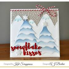 How to use dies for card making say you want to create a paper card for a birthday, you need to: Snowflake Kisses Brush Script Word Sentiment Die By Kat Scrappines Kat Scrappiness Inc