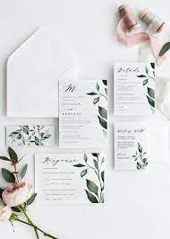 Greenery Wedding Invitation Template Download Boho Greenery Etsy In 2021 Wedding Invitation Templates Wedding Invitation Cards Green Wedding Invitations