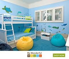 Decorate a pirates treasure chest with faux jewels. Kids Ocean Bedroom Ideas