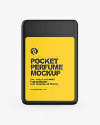 Fully customisable free mockup, customise colors of invites, ribbon, and background. Pocket Perfume Mockup In Packaging Mockups On Yellow Images Object Mockups