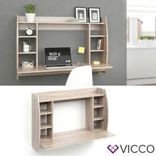 L'étagère murale en bois est design et fonctionnelle. Vicco Bureau Mural Max Avec Etageres Et Plateau Table De Bureau Table Pc Sonoma Ebay