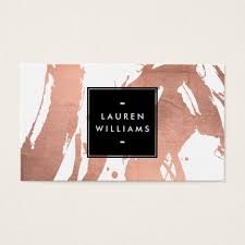 Black And Gold Business Card Background Abstract Rose Gold Brushstrokes On White Business Card Zazzle Com White Business Card Design Business Card Ideas Printing Business Cards