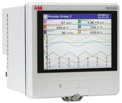 abb rvg200 12 channel paperless chart recorder measures current millivolt resistance temperature voltage