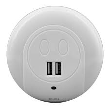 Usb Cell Phone Wall Charger Night Light Outlet Plug