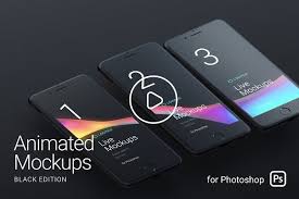 Looped Animated Mockups Black By Ls On Creativemarket Iphone Mockup Video Mockup Mockup