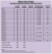 Babys First 2 Years How Many Disposable Diapers Wipes