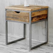 Round metal side end tables bedside nightstand living room furniture home decor. Bedside Table Naive Wood Factory