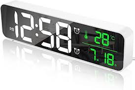 Günstig im schweizer online shop kaufen. Mosuo Digitaler Wecker Led Wecker Digital Spiegel Wanduhr Grosse Ziffern Tischuhr Mit Datum Temperaturanzeige Usb Digitalwecker Uhr 2 Alarmen 40 Musik Einstellbare Helligkeit Weiss Amazon De Kuche Haushalt