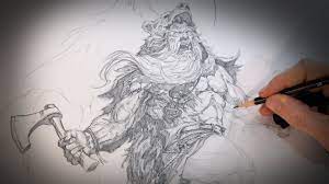 Drawing A Viking Berserker Youtube