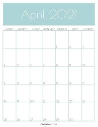 Blank, editable and easy to print. 25 Best Free Printable April 2021 Calendars Onedesblog