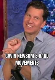 Gavin Newson Hand Gestures