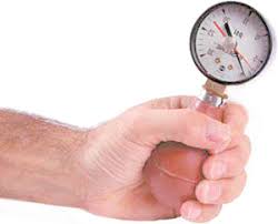 Female grip strength was 60% to 70% less than male grip strength. Pneumatic Grip Strength Dynamometer