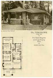 1927 Tomahawk Bungalow Presages Ranch Style Brick Homes Of Lasting Charm Vintage House Plans Bungalow Floor Plans Architectural Floor Plans