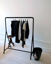 So since i was already in ikea, i thought i could buy enough components there to make some… turns out i could. Storage Turbo Clothes Rack From Ikea Remodelista Ikea Clothing Rack Clothing Rack Ikea Clothes Rack