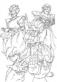 Color dragon ball z manga famous hero of the 90s ! Dragon Ball Z Free Printable Coloring Pages For Kids