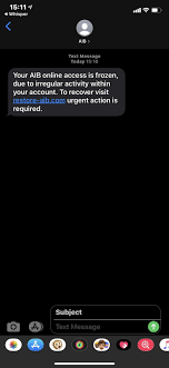 Earlier This Afternoon I Received A Text Message That Claimed To Be From Aib The Message Stated That My Aib Online Access In 2020 Text Messages Online Tech Messages