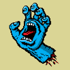 Santa Cruz Screaming Hand By Pxlflx On Deviantart Pixel Art Tutorial Pixel Art Grid Minecraft Pixel Art