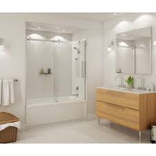 Maax Halo 59 In X 59 In Frameless Sliding Tub Door In Chrome 139398 900 084 000 The Home Depot Shower Doors Tub Doors Bathtub Doors