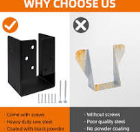 Amazon.com: lifgarfe 4"x6" Concealed Joist Hanger Bracket ...