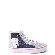 Vans Sk8 Hi Zip Unicorn Skate Shoe Little Kid Big Kid Silver Multi