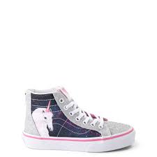 Vans Sk8 Hi Zip Unicorn Skate Shoe Little Kid Big Kid Silver Multi