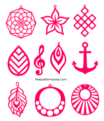 Download Free Svg Cutting Templates For Faux Leather Earring Freepatternsarea PSD Mockup Templates