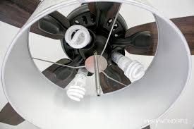 The st lighting light kits for ceiling fans are easy to install, work with your remote controlled fan, and will fit any ceiling fan that accepts a light kit. Diy Drum Shade Ceiling Fan Crazy Wonderful