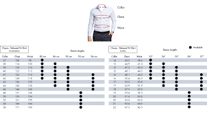 Mens Shirt Size Guide Van Heusen Mens Shirts Size Chart