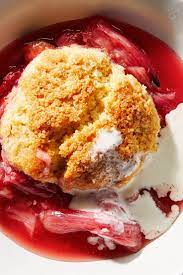 Roasted Rhubarb Cobbler Recipe Recipe In 2021 Rhubarb Cobbler Cobbler Recipes Roasted Rhubarb