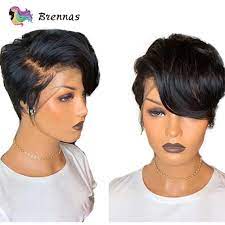 Luxury Straight Lace Front Wig For Black Women With Baby Hair 1b 4 Dark Brown Lace Wig Fuller Soft Short Lace Front Wigs Short Human Hair Wigs Human Hair Wigs