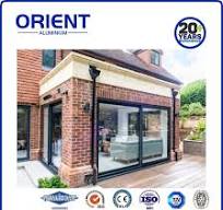 Manufacturer Push up Fold Modern Designed Single Double Swing Aluminum  French Doors with Tempered Glass Elegant for Villa Casement Window