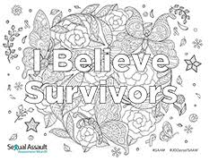 These alphabet coloring sheets will help little ones identify uppercase and lowercase versions of each letter. I Believe Survivors Coloring Page National Sexual Violence Resource Center Nsvrc