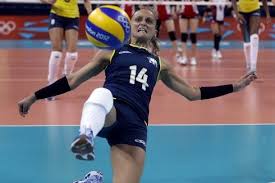 Brazilian Fabiana Oliveira S Incredible Volleyball Kick Save Is Play Of Olympics Volleyball Olympics The Incredibles