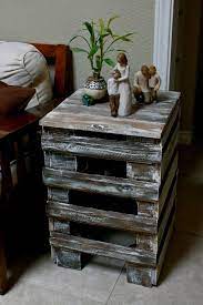 Diy Pallet Wood Side Table Plans Pallet Diy Diy Pallet Furniture Pallet Furniture
