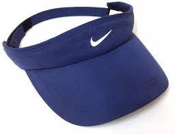Vtg Nike Swoosh Athletic Visor Navy Blue White Golf Sun Hat Women Men Adjustable Nike Visor Golf Sun Hats Sun Hats Golf Visor