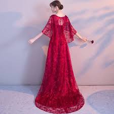 敬酒服2018新款春季长款新娘订婚结婚晚礼服红色回门连衣裙显瘦女 formal dresses long dresses formal dresses