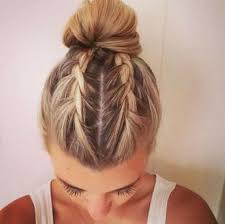 French Braid Hairstyles Updo Bun Two Cute Simple Blonde Hair Styles Hair Looks Long Hair Styles